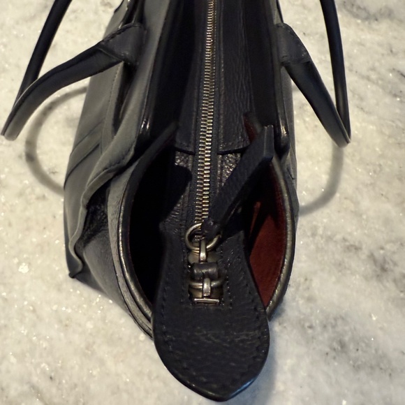 ✨ Mulberry Zipped Bayswater – Large, Dark Navy Grained Leather ✨ - Picture 8 of 13